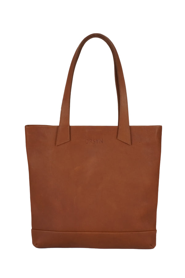 Magazine Tote Oil Tan