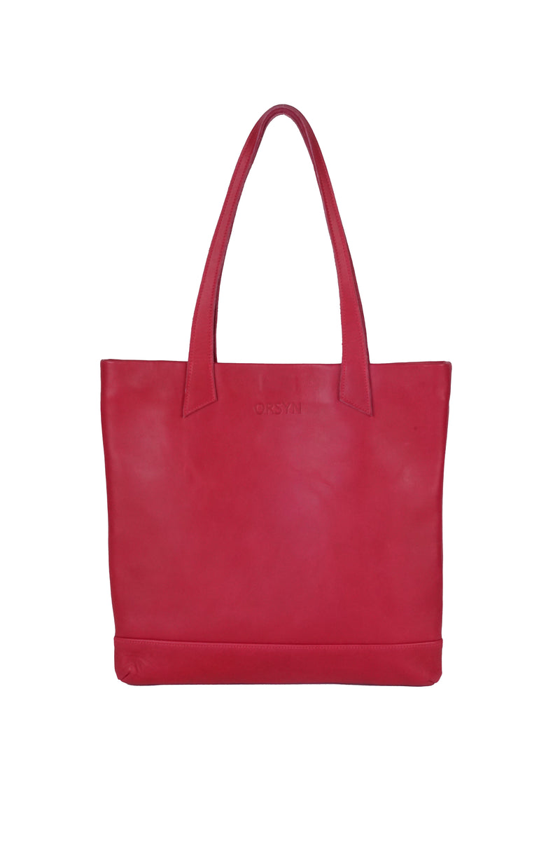 Magazine Tote Smooth Leather